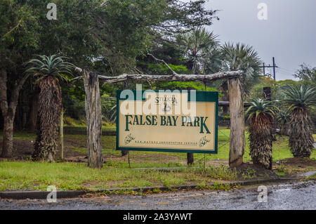 Grün und isolierten False Bay Park in Isimangaliso wetlands in KZN Südafrika Stockfoto
