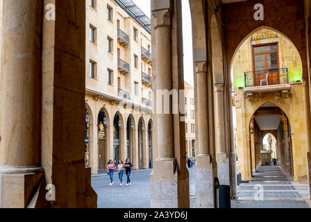 El Omari Mosque Street, Downtown, Beirut, Libanon Stockfoto