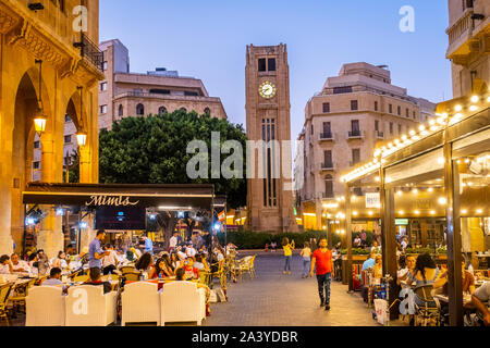 El Maarad Straße, im Hintergrund El Nejmeh Square oder Star Square, Downtown, Beirut, Libanon Stockfoto