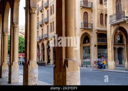 El Omari Mosque Street, Downtown, Beirut, Libanon Stockfoto