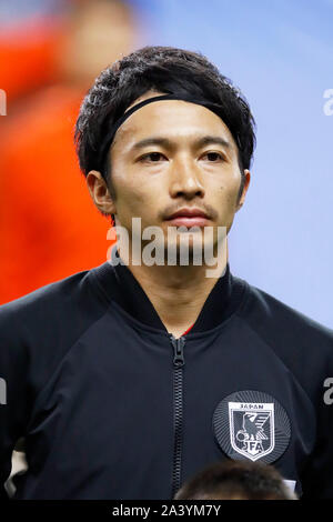 Saitama Stadion 2002, Saitama, Japan. 10 Okt, 2019. Gaku Shibasaki (JPN), 10. Oktober 2019 - Fußball: FIFA Fußball-Weltmeisterschaft Katar 2022 asiatische nähere Bestimmung zweite Runde Gruppe F Match zwischen Japan 6-0 der Mongolei in Saitama Stadion 2002, Saitama, Japan. Credit: Naoki Morita/LBA SPORT/Alamy leben Nachrichten Stockfoto