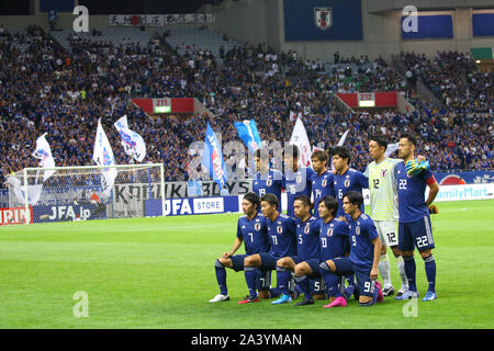 Saitama Stadion 2002, Saitama, Japan. 10 Sep, 2019. Japan Team Group (JPN), 10. SEPTEMBER 2019 - Fußball: FIFA Fußball-Weltmeisterschaft Katar 2022 asiatische nähere Bestimmung zweite Runde Gruppe F Match zwischen Japan 6-0 der Mongolei in Saitama Stadion 2002, Saitama, Japan. Credit: YUTAKA/LBA SPORT/Alamy leben Nachrichten Stockfoto