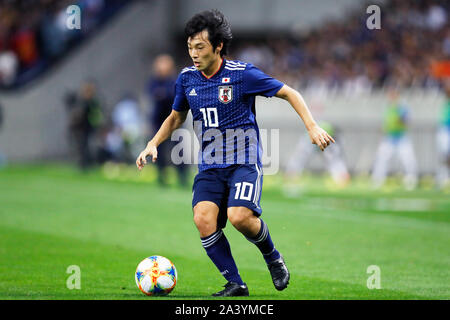 Saitama Stadion 2002, Saitama, Japan. 10 Okt, 2019. Shoya Nakajima (JPN), 10. Oktober 2019 - Fußball: FIFA Fußball-Weltmeisterschaft Katar 2022 asiatische nähere Bestimmung zweite Runde Gruppe F Match zwischen Japan 6-0 der Mongolei in Saitama Stadion 2002, Saitama, Japan. Credit: Naoki Morita/LBA SPORT/Alamy leben Nachrichten Stockfoto