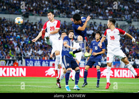 Saitama Stadion 2002, Saitama, Japan. 10 Okt, 2019. Wataru Endo (JPN), 10. Oktober 2019 - Fußball: FIFA Fußball-Weltmeisterschaft Katar 2022 asiatische nähere Bestimmung zweite Runde Gruppe F Match zwischen Japan 6-0 der Mongolei in Saitama Stadion 2002, Saitama, Japan. Credit: Naoki Morita/LBA SPORT/Alamy leben Nachrichten Stockfoto
