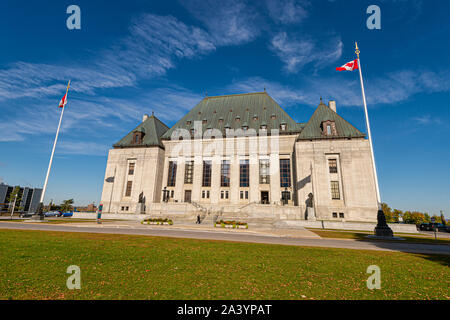 Ottawa, CA - 9. Oktober 2019: Der oberste Gerichtshof von Kanada in Ottawa. Stockfoto