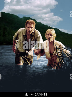 Erscheinungsdatum: Juni 21, 1998. Titel: Sechs Tage, Sieben Nächte STUDIO: Buena Vista Bilder. Regie: Ivan Reitman. PLOT: Robin Monroe, New York Magazine Editor und den Ruppigen pilot Quinn Harris muss beiseite legen ihre gegenseitige Abneigung, wenn Sie nach der Bruchlandung auf einer verlassenen Südsee Insel zu überleben. STARRING: Harrison Ford, Anne Heche, David Schwimmer. (Bild: © Buena Vista Bilder/Unterhaltung Bilder) Stockfoto