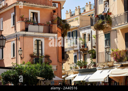 Straßen Szenen in Taormina, Sizilien Stockfoto