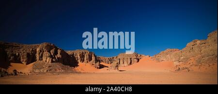 Abstrakte Felsformation an Tamezguida, Tassili nAjjer Nationalpark, Algerien Stockfoto