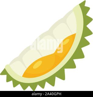 Musang durian Stück Symbol. Flache Abbildung: Musang durian Stück vektor Symbol für Web Design Stock Vektor