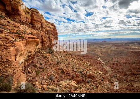 Cedar Mesa an Moki Dugway, Blick auf das Tal der Götter, Bären Ohren National Monument, Utah State Route 261, Utah, USA Stockfoto