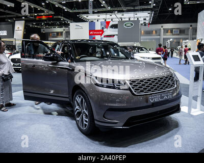 Nonthaburi, THAILAND, März 2018: Land Rover Range Rover velaren Ein auf Anzeige in Bangkok International Motor Show 2018 Impact Arena Ausstellung Muang Stockfoto