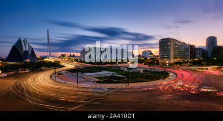 Stadt der Künste und der Wissenschaft in Valencia (Spanien) Stockfoto