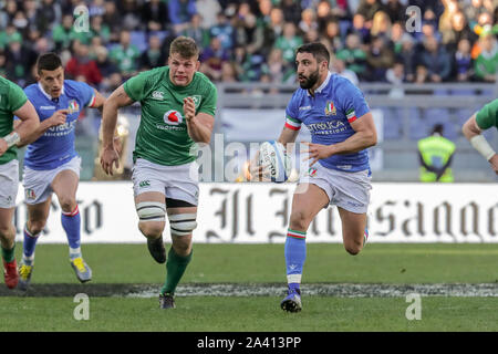 Tito tebaldi bei Guinness Six Nations 2019 - Italien gegen Irland, Italien, 24. Feb 2019, Rugby Italienisch Rugby Nationalmannschaft Stockfoto