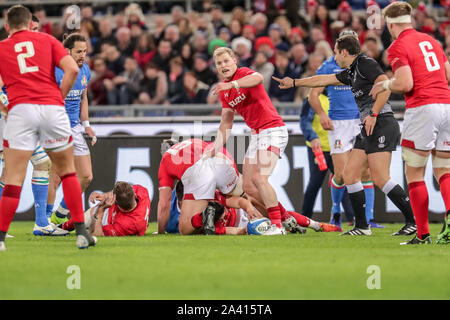 Aled davies während Guinness sechs Nationen Rugby - Italien vs Galless, Rom, Italien, 09 Feb 2019, Rugby Italienisch Rugby Nationalmannschaft Stockfoto