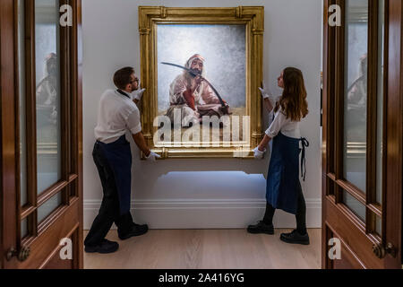 London, Großbritannien. 11 Okt, 2019. Die Bilder in der Ausstellung, aber nicht für den Verkauf - Sotheby's bieten 40 Werke aus der legendären Najd Sammlung in einem dedizierten Auktion am Abend des 22. Oktober 2019. Alle 155 Gemälde, Never-Before-gesehen, als Gruppe, wird auf die öffentliche Ansicht vom 11. - 15. Oktober sein. Credit: Guy Bell/Alamy leben Nachrichten Stockfoto