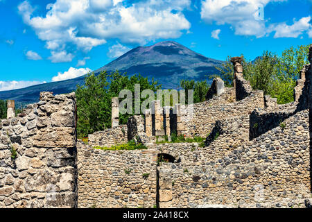 Pompeji, die italienische Stadt in der Nähe von Neapel von ash vom Vesuv in AD 79 begraben Stockfoto