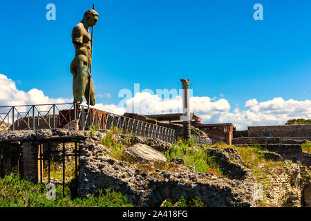 Pompeji, die italienische Stadt in der Nähe von Neapel von ash vom Vesuv in AD 79 begraben Stockfoto