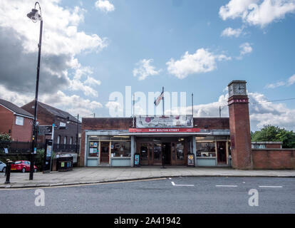 Die Fassade der Bolton Street Bahnhof im Central Lancashire Stadt Bury Stockfoto