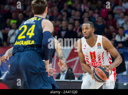 Belgrad, Serbien. 10 Okt, 2019. Derrick Brown von Crvena Zvezda mts Belgrad in Aktion. Credit: Nikola Krstic/Alamy leben Nachrichten Stockfoto