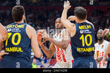 Belgrad, Serbien. 10 Okt, 2019. Derrick Brown von Crvena Zvezda mts Belgrad in Aktion. Credit: Nikola Krstic/Alamy leben Nachrichten Stockfoto