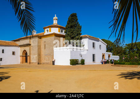 Franziskaner Kloster von Santa Maria de La Rábida, Palos de la Frontera. Der Provinz Huelva. Südlichen Andalusien, Spanien. Europa Stockfoto