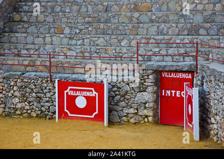 Plaza de Toros. Villaluenga del Rosario. Sierra de Cadiz. Ruta Pueblos Blancos. Provincia Cadiz. Andalusien. España Stockfoto