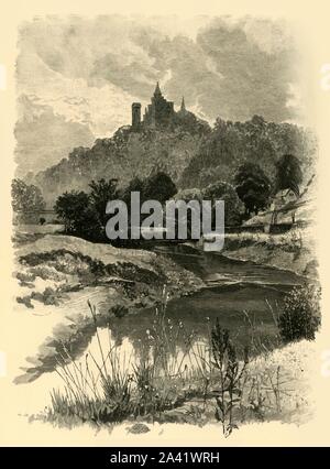 "Auf die Churnet, in der Nähe von Alton Towers", 1898. Von "unserem eigenen Land, Band IV". [Cassell und Company, Limited, London, Paris & Amp; Melbourne, 1898] Stockfoto