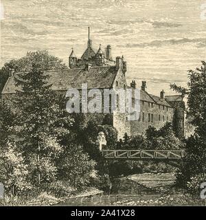 "Cawdor Castle', 1898. Cawdor Castle gebaut um eine aus dem 15. Jahrhundert und das Tower House, am besten bekannt für seine literarischen Verbindung zu William Shakespeares Tragödie Macbeth. Von "unserem eigenen Land, Band V". [Cassell und Company, Limited, London, Paris & Amp; Melbourne, 1898] Stockfoto