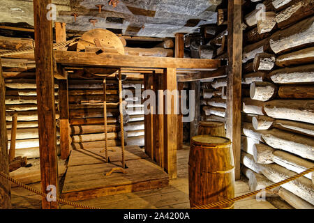 Wieliczka, Polen. 17 August, 2019. UNESCO-Weltkulturerbe Wieliczka Salzbergwerk in Wieliczka, in der Nähe von Krakau, Polen. Stockfoto