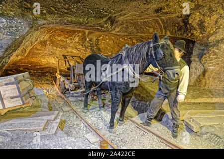 Wieliczka, Polen. 17 August, 2019. UNESCO-Weltkulturerbe Wieliczka Salzbergwerk in Wieliczka, in der Nähe von Krakau, Polen. Stockfoto