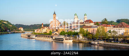 Panorama Passau in Deutschland Stockfoto