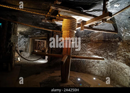 Wieliczka, Polen. 17 August, 2019. UNESCO-Weltkulturerbe Wieliczka Salzbergwerk in Wieliczka, in der Nähe von Krakau, Polen. Stockfoto