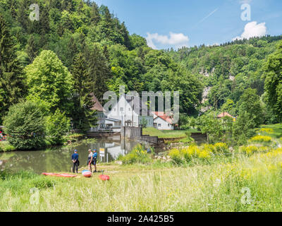 Fluss Wiesent in der Fränkischen Schweiz Stockfoto