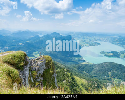 Blick vom Schafberg in Österreich Stockfoto