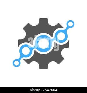 Die digitale Technologie Konzept. Illustrierte digitale tech Design. Vector Illustration. EPS 10. Stock Vektor