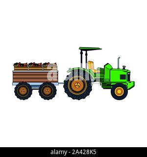 Farm Lkw mit Obst-Design Stock Vektor