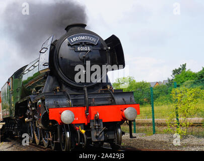 Flying Scotsman Dampflokomotive in Shildon Stockfoto