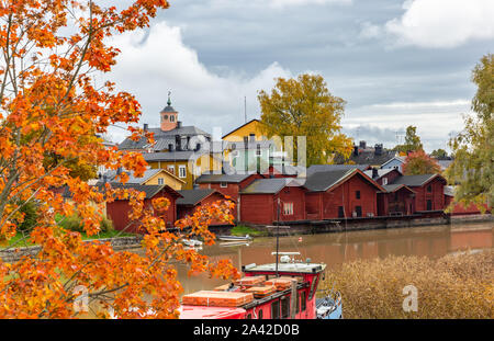 Porvoo Altstadt in Finnland. Stockfoto