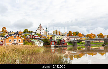 Porvoo Altstadt in Finnland. Stockfoto