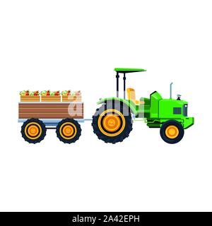 Farm Lkw mit Obst-Design Stock Vektor