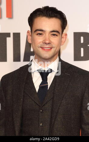 London, Großbritannien. 10 Okt, 2019. Jack McMullen besucht die "Le Mans 66"-Premiere während der 63. BFI London Film Festival im Odeon Luxe Kino, Leicester Square in London. Credit: SOPA Images Limited/Alamy leben Nachrichten Stockfoto