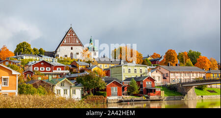 Porvoo Altstadt in Finnland. Stockfoto