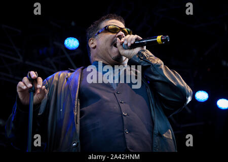 Trondheim, Norwegen. 18., August 2017. Der amerikanische Rap Gruppe der Sugarhill Gang führt ein Live Konzert während der norwegischen Musik Festival Pstereo 2017 in Trondheim. (Foto: Gonzales Foto - Tor Atle Kleven). Stockfoto