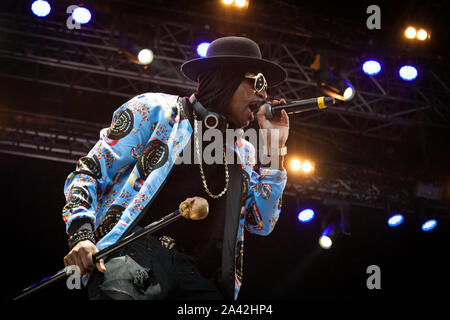 Trondheim, Norwegen. 18., August 2017. Der amerikanische Rap Gruppe der Sugarhill Gang führt ein Live Konzert während der norwegischen Musik Festival Pstereo 2017 in Trondheim. (Foto: Gonzales Foto - Tor Atle Kleven). Stockfoto