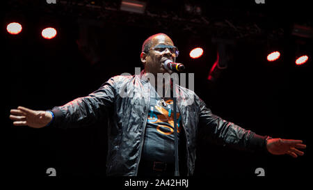 Trondheim, Norwegen. 18., August 2017. Der amerikanische Rap Gruppe der Sugarhill Gang führt ein Live Konzert während der norwegischen Musik Festival Pstereo 2017 in Trondheim. (Foto: Gonzales Foto - Tor Atle Kleven). Stockfoto