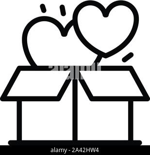 Box nutzen Sie Öffnen, outline Style Stock Vektor