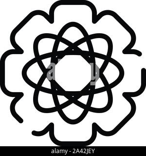 Chemische Formel Symbol, outline Style Stock Vektor