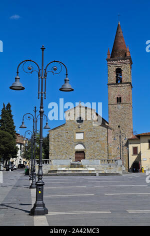 Sant'Agostino Kirche an der Piazza di Sant'Agostino in Arezzo, Italien Stockfoto