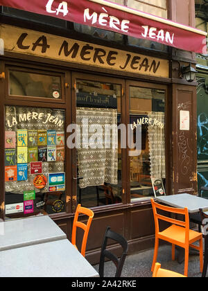 La Mere Jean Bouchon, Lyons spezialitäten restaurant, Lyon, Frankreich Stockfoto