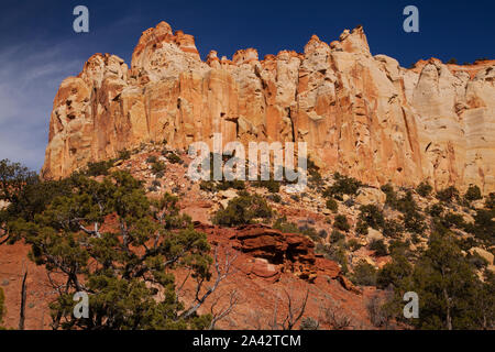 Sedimentgestein, Burr Trail, in der Nähe von Boulder, UT. Stockfoto